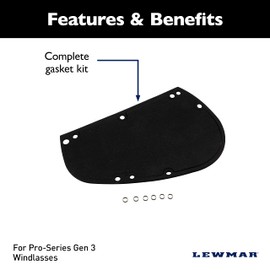 Lewmar Lewmar 3rd Generation Replacement Gasket Kit for Pro-Series Windlasses, Chain Counters Use 3 Wire Shielded Cables to Meet EN 60945 EMC Requirements - 2020201006