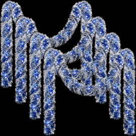 Ceenna 32.8 Feet by 3.5 Inch Christmas Tinsel Garland with 32.8 Feet 100 LED Lights for Xmas Tree Party Christmas Decorations, Room Decor, Wedding, Birthday, Party Supplies (4 Pcs,Blue)