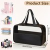 elzle Borse da Toilette Trasparente,Borsa Portatile per Trucchi,Necessaire da Viaggio