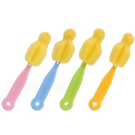 6 Pcs Sponge Nipple Bottle Brushes Pacifier Sponge Cleaning Small Brush Cleaner Milk Bottle Nipple Brushes Bottle Nipple Cleaner Sponge Brush