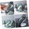 NOLITOY Leaf Soap Holder 2pcs Set Self-Draining Soap Dish for