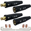 2 Pack LC-40 Welding Leads Quick Connector, Welding Cable Connectors,