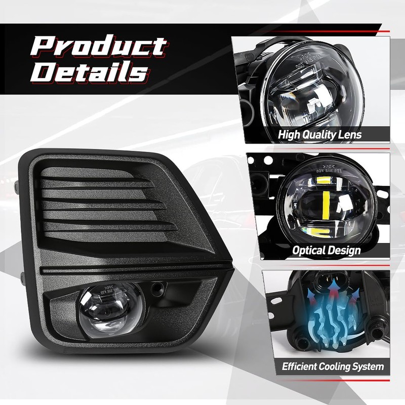 AFOGGEST LED Fog Light For Chevy Colorado 2023 2024 Front