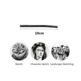 PPX Natural charcoal charcoal - length 100 mm - 6 pieces (3-8 mm)