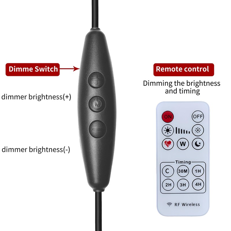 Clearhill 2 Pcs USB Male to Female Dimmer Switch with