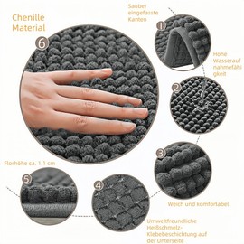 zeostmont Guinea Pig Mat 60 x 40 cm with Fur Brush - Washable Cage Insert & Absorbent Cage Mat for Rabbits, Small Animal Blanket, PIPI Pads Accessories (Light Grey)