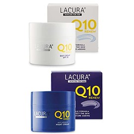 Lacura Q10 Moisturising renew face creams night + day Anti-wrinkle Anti-aging by Lacura