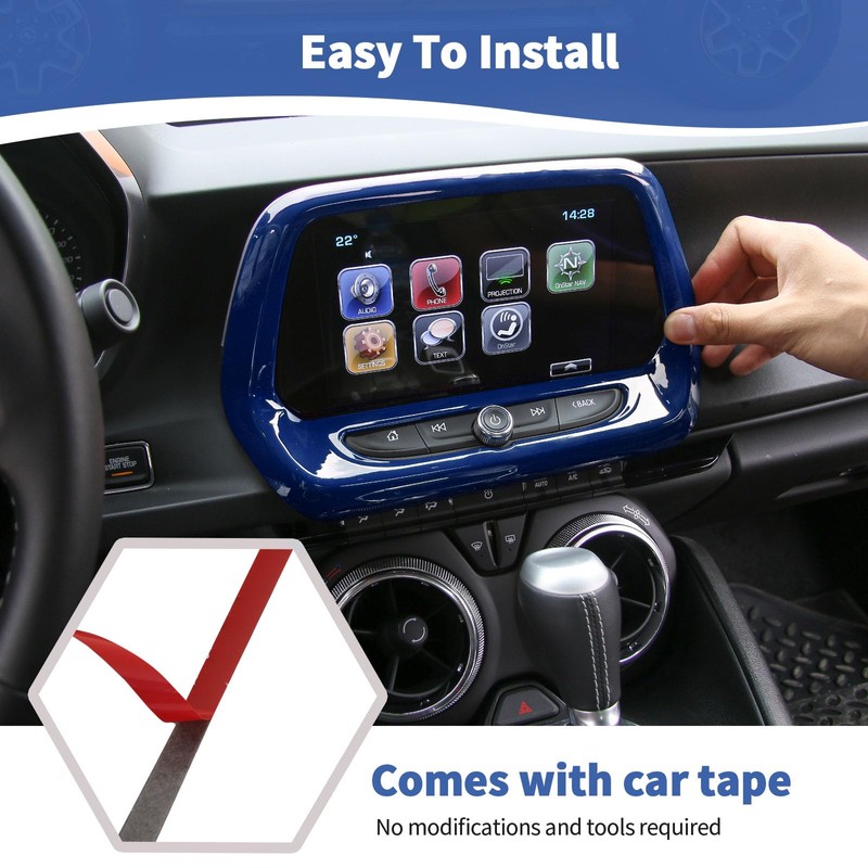 RT-TCZ for Camaro Radio 8" Display Screen Trim Cover for