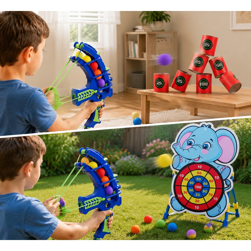 Kids Slingshot Ball Launcher Set with Target – Fun Throwing