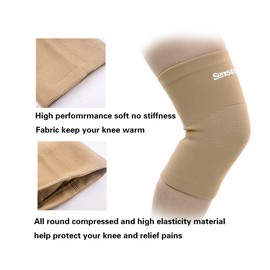 Senston Knee Support Compression Knee Pads 1 Piece Elastic Knee Protection Sports Bandage for Men and Women