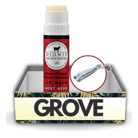 Goat Milk Sweet Berry Scent Lip Balm 0.28 oz Bundle with Nail Clipper - Moisturizing Lip Milk with Shea Butter, Coconut Oil, and Beeswax - Repair Chapped Lips - (2 Items)