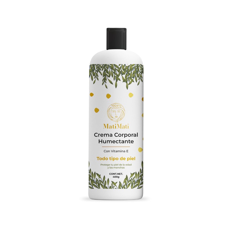 Crema Corporal Humectante Con Vitamina E MatiMati- Para manos, Nutritiva,