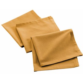 Macosa U1731173_x2 Cloth Napkins Set of 6 Mustard Yellow 40 x 40 cm 100% Cotton Fabric Napkins Washable Table Linen Table Decoration Mouth Napkins Yellow