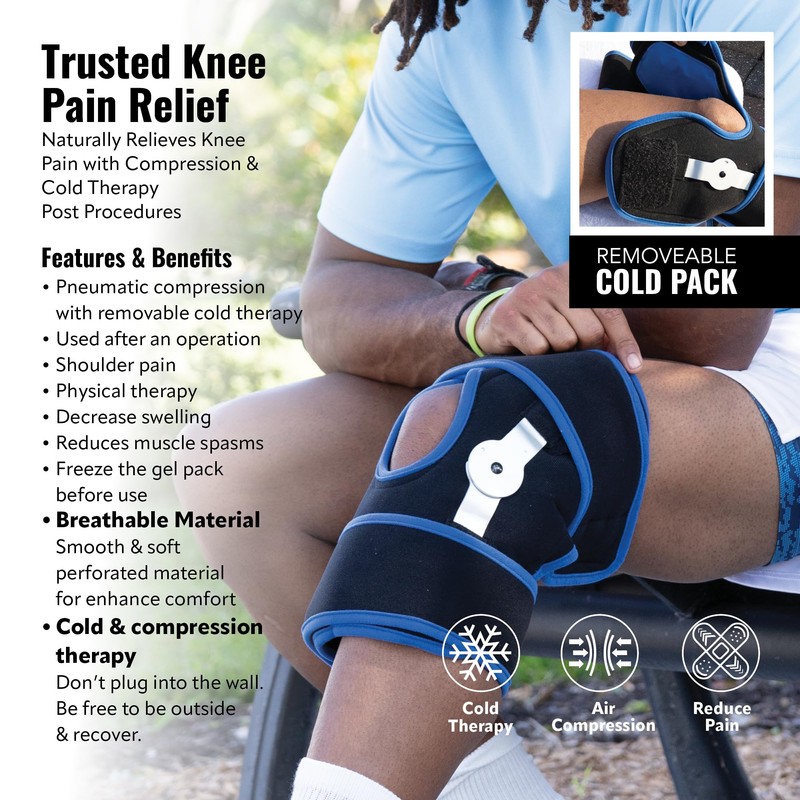 Polar Bear Cryo Knee Brace, Medical Grade Cold & Compression