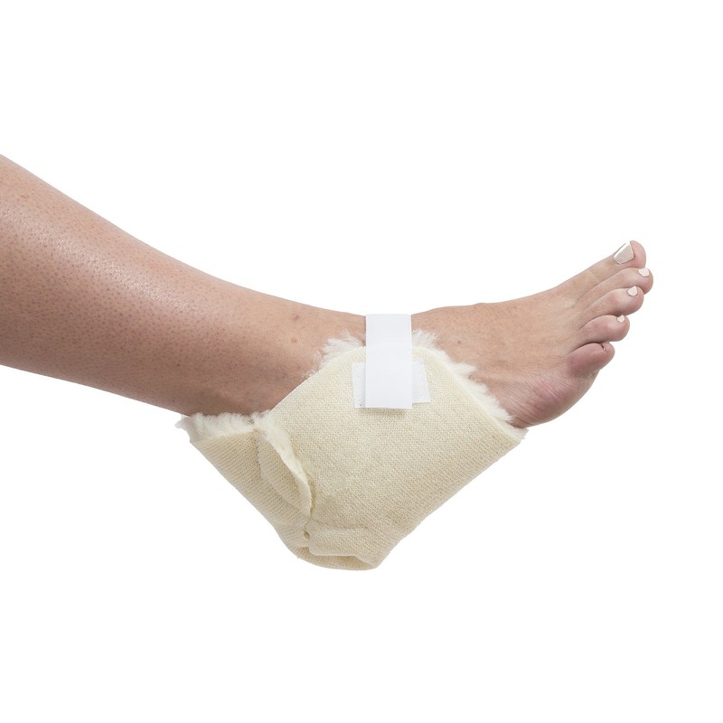 Essential Medical Supply Sheepette Heel Protectors with Hook and Loop