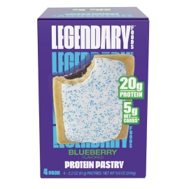 Legendary Foods Protein Pastry - Blueberry 4 Pack | Protein Snack | Gluten-Free|