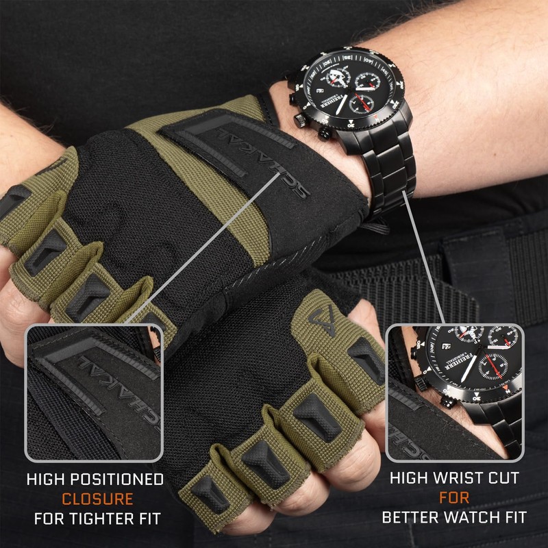 ACE Schakal Fingerless Gloves - Tactical Gloves without Fingers -
