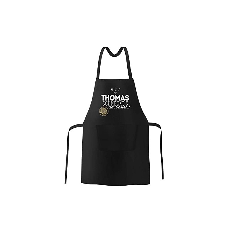 MoonWorks BBQ Apron with Quote "Bei Mama schmeckt's Best Grillen"