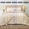 Sasttie Queen Comforter Set, Beige 7 Pieces Bed in a