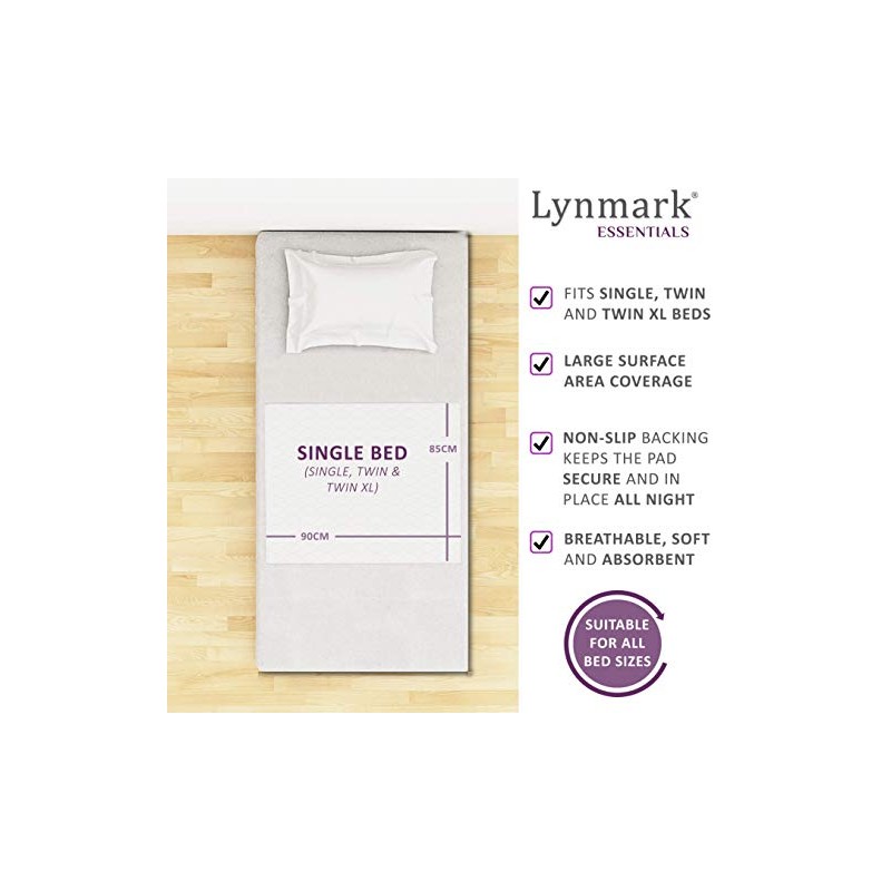 Lynmark Lynmark? Washable Bed Protector/Pad with Tucks - Single Bed