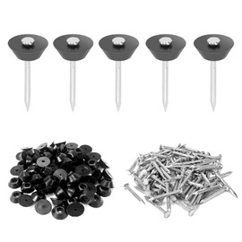 PONGH 100 Stück Dichtnägel für Noppenbahn 3 x 30mm Montageknöpfe mit Nagel Noppenfolie Nägel zur Befestigung von Noppenfolie für Baudrainage Hochbeete Blumentöpfe