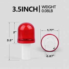 BATTIFE [10 Pack] Traffic Cone Flasher Warning LED Light, Roadblock Lamp 360 Degree Visible with 3 Flashing Modes for Collapsible Traffic Safety Cones, Parking, Camping and Emergency