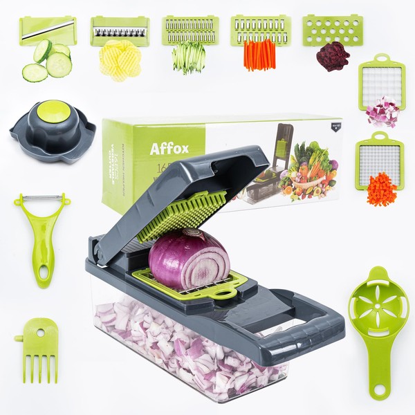 Affox 16 Pcs Vegetable Chopper : Versatile Chopping Tool with