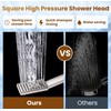BRIGHT SHOWERS Rain Shower Head with Handheld Spray, 8 Inch