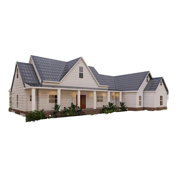 Generic 2-Bedroom Home Plans with 5-Car Garage, Workshop, Attic Room,