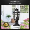 OPAXIS 2-Pack Post Lights Outdoor Hardwired, Modern Black Dusk to