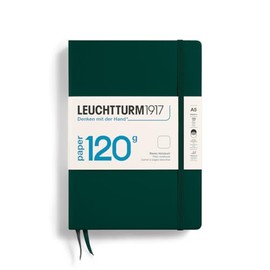 LEUCHTTURM1917 - 120G Special Edition - Medium A5 Plain Hardcover Notebook (Forest Green) - 203 Numbered Pages with 120gsm Paper