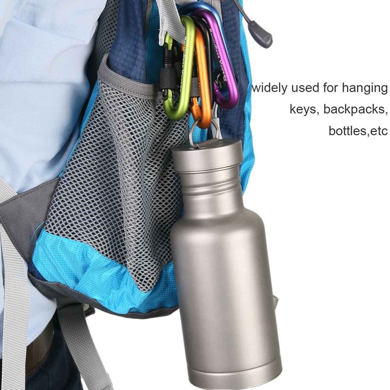 Boundless Voyage 8pcs Outdoor Aluminum D Ring Keychain Camping Carabiners