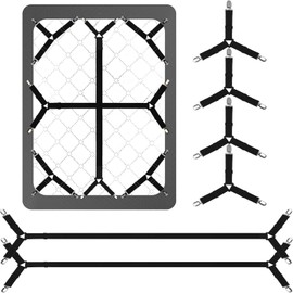 Luyena - Correas de sábana, 6 correas de sábana seguras y ajustadas para cama de tamaño completo, clips de sábana ajustables, sujetadores elásticos para esquinas, mejoran tu experiencia de sueño