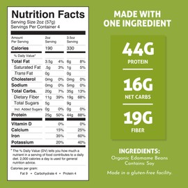 The Only Bean - Organic Edamame Spaghetti Pasta - High Protein, Keto Friendly, Gluten-Free, Vegan, Non-GMO, Kosher, Low Carb, Plant-Based Bean Noodles - 8 oz (1 Pack)