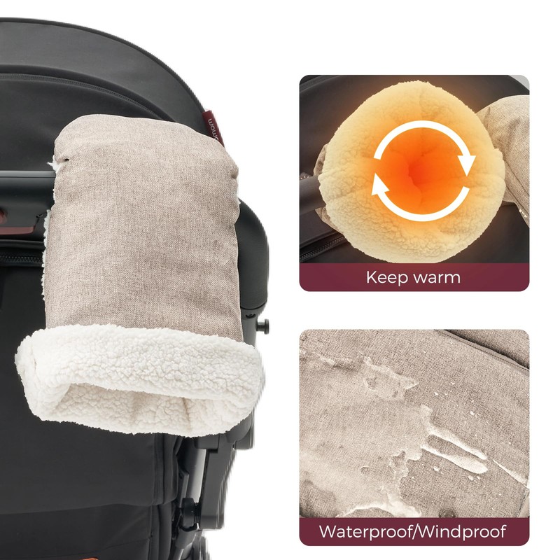 Momcozy Stroller Gloves Warmmuffs | Universal Winter Anti-Freeze Mittens |