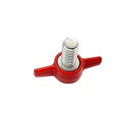 Thumb Screws with Wing Knob - 3/8" x 3/4" Red Thumbscrews Thumb Screw Butterfly Thumb Screws with Tee/Wing Butterfly Thumb Screws T-Handle Thumb Screw (2)