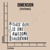 (3pcs) This Guy is One Awesome Husband Sticker Just Married