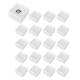 GOODCHI Loose Jewelry Box, Set of 20, Plastic Case with Window, 1.2 inches (3 cm), Jewelry Case, Small Storage