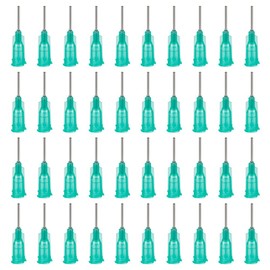 BENECREAT 150Pcs 304 Stainless Steel Dispensing Needle, 14 Gauge Turquoise Blunt Tip Glue Bottle Needles with Luer Connector for Alcohol, Essential Oil Dispensers