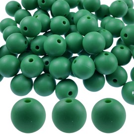 Silicone Beads, 60pcs 15mm Silicone Beads for Keychain Making Bulk Round Silicone Beads Rubber Loose Craft Beads for Bracelet Necklace Earring Jewelry DIY Crafts Making(Christmas)