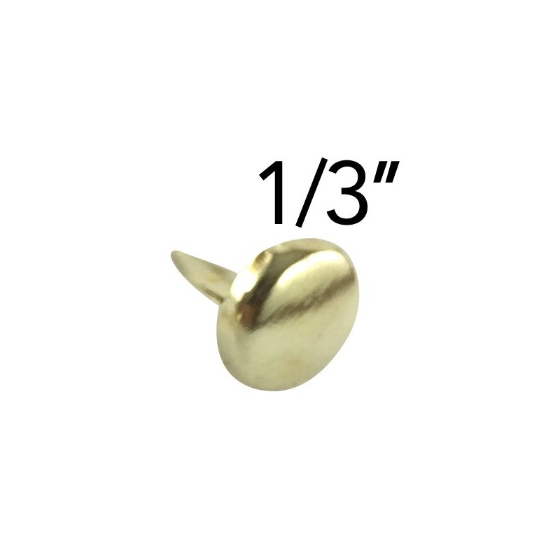 Clipco Paper Fasteners Mini 1/3-Inch Brass Plated (100-Pack)