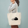 CafePress Curling Stone Tote Bag Reusable Natural Beige Canvas Shopping