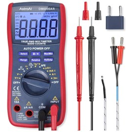 AstroAI Digital Multimeter Tester, Test Electricity / Voltage / Current / Resistance / Diode, Conduction Tester, Small Size, Backlight LCD, for Automotive, Japanese instruction manual (Improved Version)