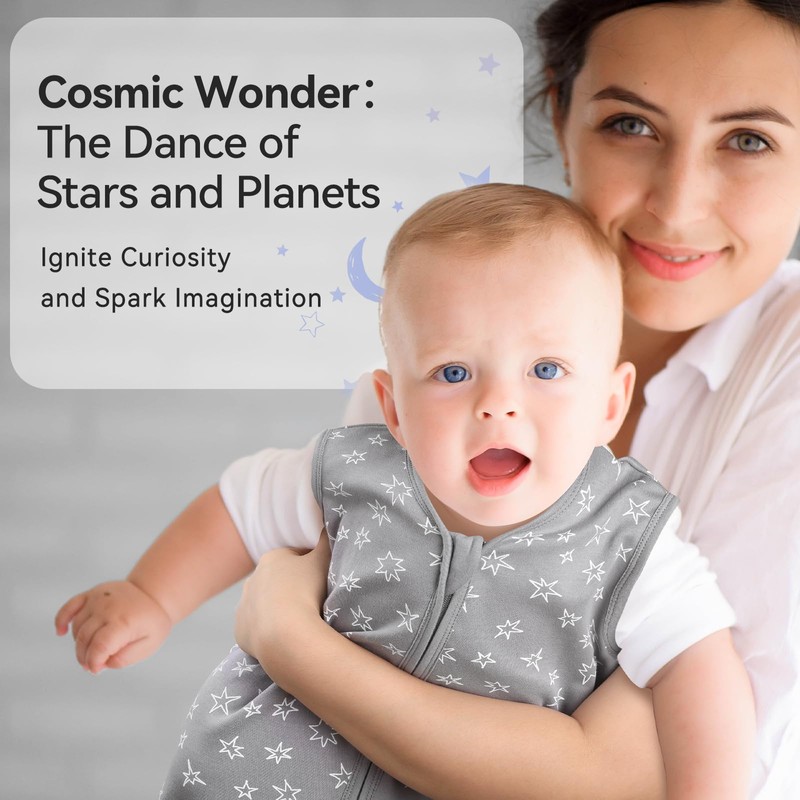 Unnivoll Baby Sleep Sack 0-6 Months 3 Pack 100% Cotton