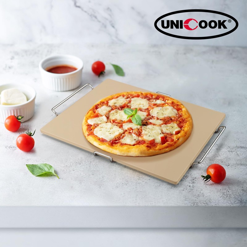 Unicook Pizza Stone for Oven and Grill, 15 x 12