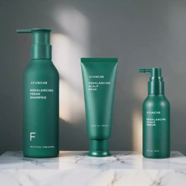 AYUNCHE 아윤채 리밸런싱 프레시 헤어케어 세트 [샴푸 350g + 마스크 100ml + 세럼 80ml] AYUNCHE Ayunche Rebalancing Fresh Hair Care Set [Shampoo 350g + Mask 100ml + Serum 80ml]