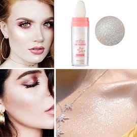 Brillo Corporal, Glitter Brillante Para Resaltador Facial En Y Palo De Rubor, Resaltador Brillante A Prueba De Manchas En Barra De Maquillaje Para Fiesta Ilumina El Palo De Maquillaje Para Rostro Y Cuerpo (1#)