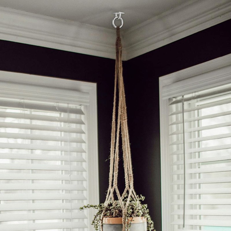 BuuyyBann 4 Pcs Stainless Steel Ceiling Hook Durable Square Pad