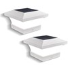 T-SUN Solar Post Cap Lights, Waterproof Outdoor Solar Powered Deck