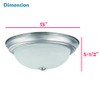 Aspen Creative 63024-09-1, 3-Light Flush Mount/Brushed Nickel Finish w/Alabaster Glass,